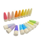 18-Piece Wooden Stick Gnome Set (Stained)