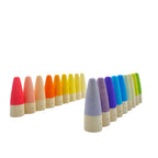 18-Piece Wooden Stick Gnome Set (Stained)