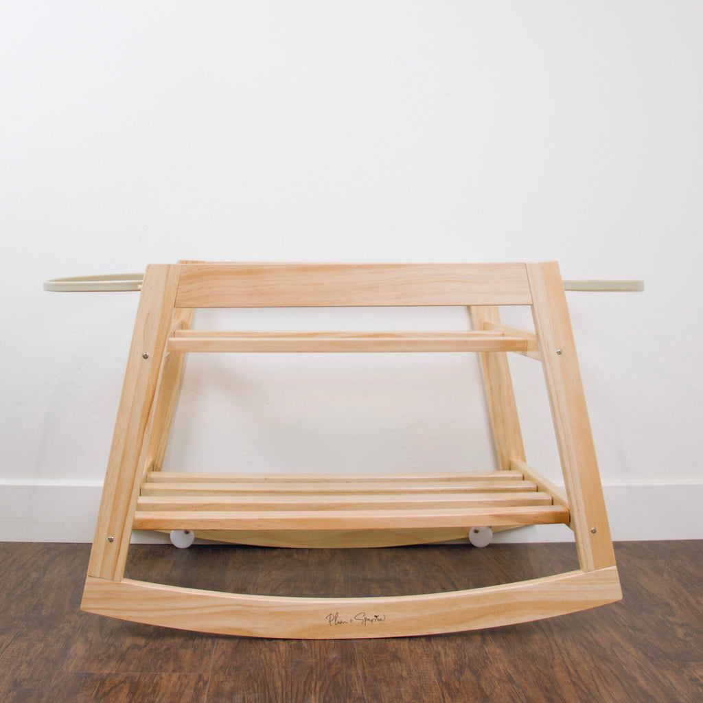 Classic Rocking<br>Moses Bassinet Stand<br>with brake<br>Natural