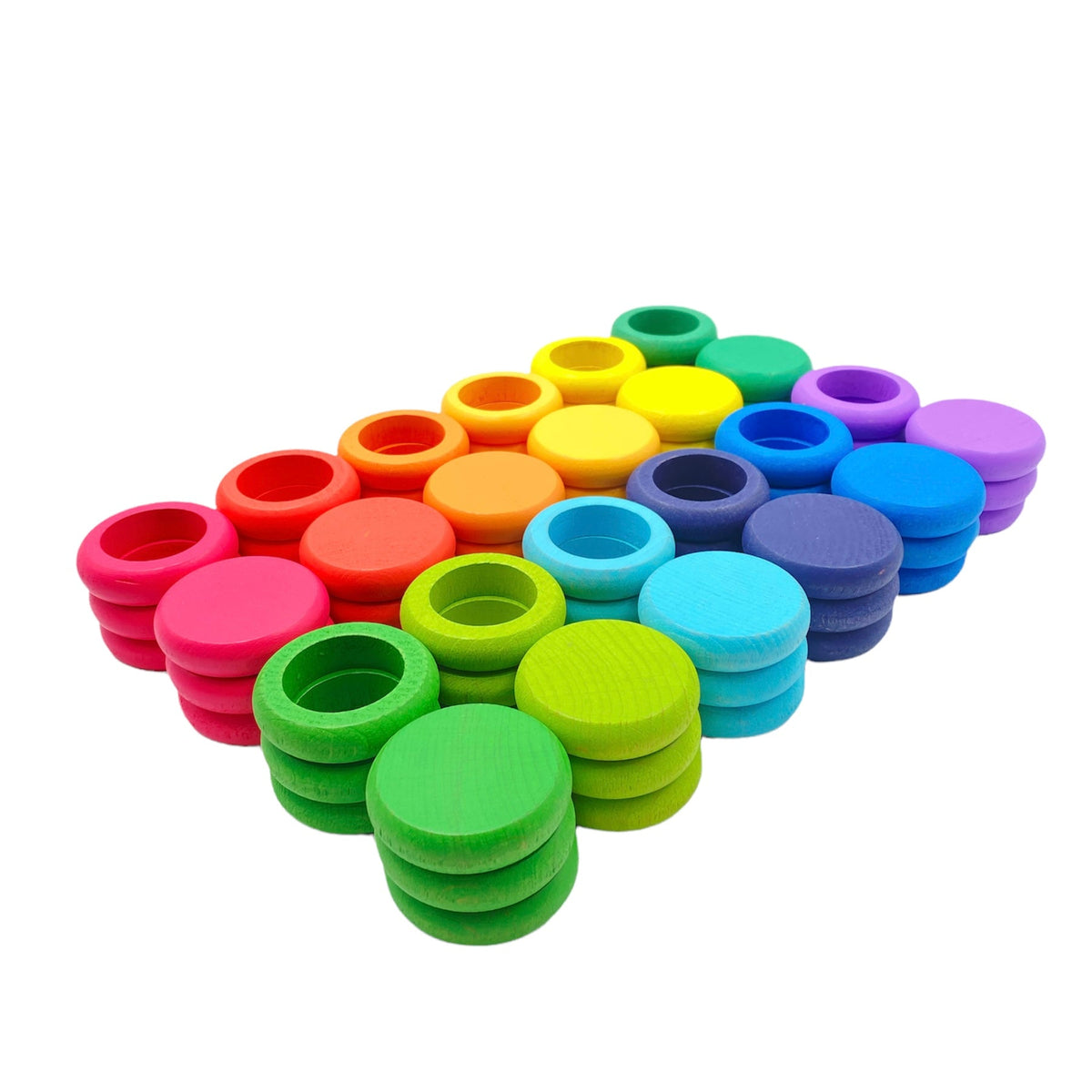 **Pre-order (Ships in 2-3 Weeks)** 72-Piece Wooden Coins & Rings Set - Primary