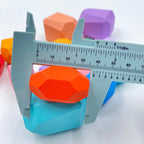 16-Piece Wooden Balancing Stone Stacking Blocks - Pastel