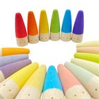 18-Piece Wooden Stick Gnome Set (Stained)