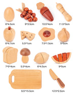 **Pre-order (Ships in 2-3 Weeks)** 30-Piece Wooden Fruits and Vegetables Cutting Playset