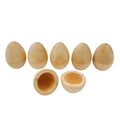 6-Piece Magnetic Wooden Eggs - Natural
