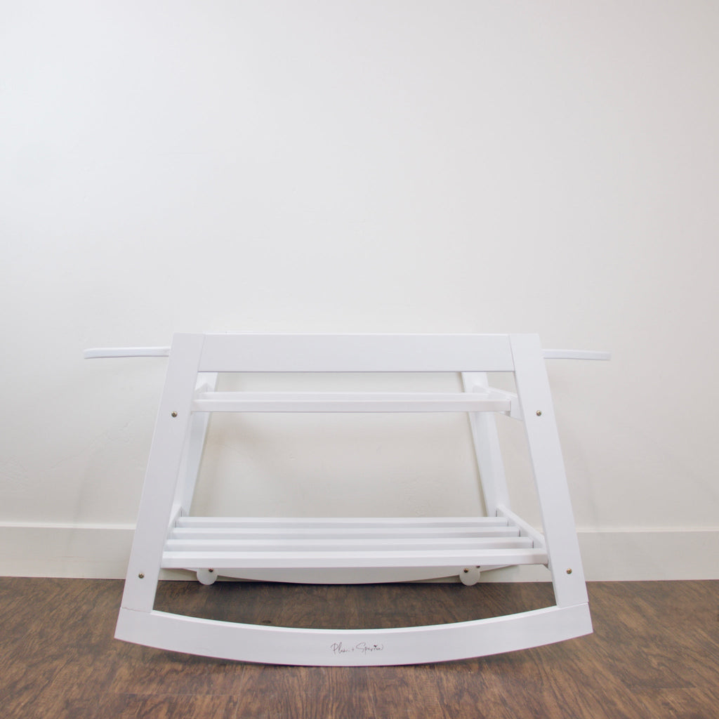 Classic Rocking<br>Moses Bassinet Stand<br>with brake<br>White