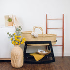 Classic Rocking<br> Moses Bassinet Stand<br>with brake<br>Black