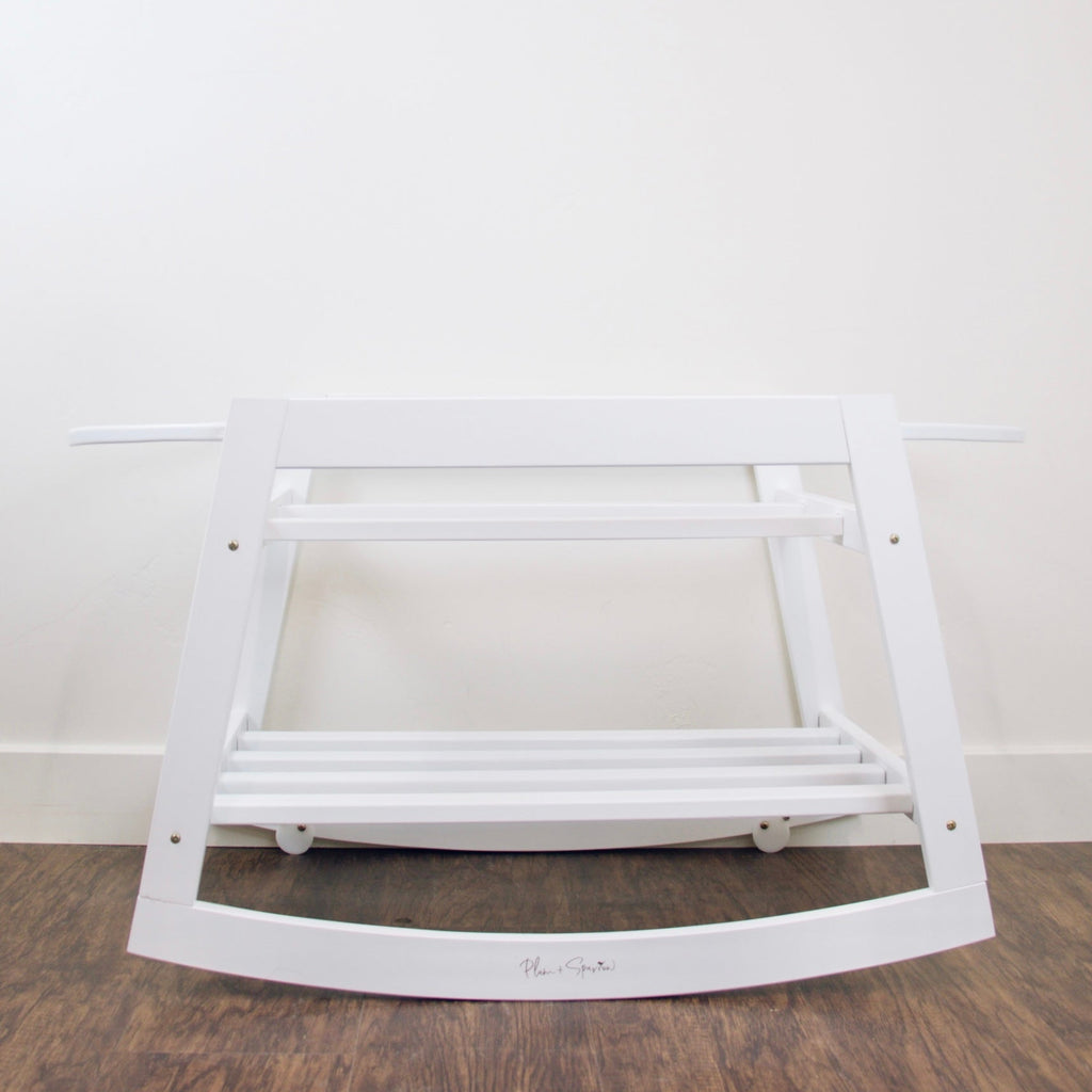 Classic Rocking<br>Moses Bassinet Stand<br>with brake<br>White