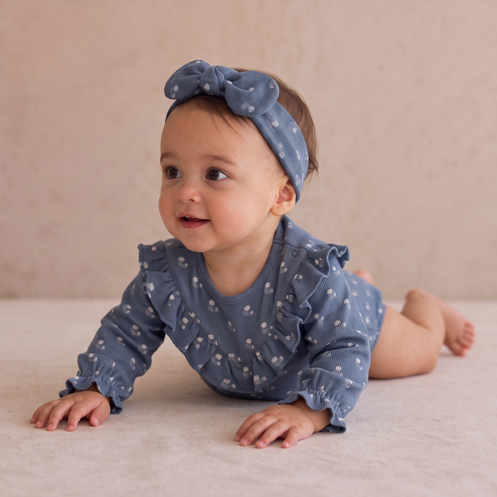 Organic Headwrap - Indigo Blossom