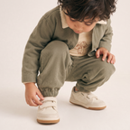 Organic Twill Joggers Pants - Olive