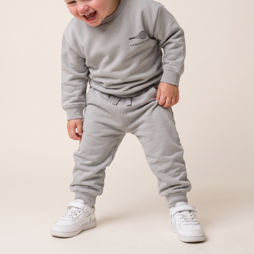 Organic Fleece Jogger Pants - Grey