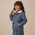 Organic Corduroy Front Pocket Jacket - Navy
