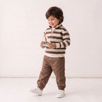 Organic Twill Joggers Pants - Brown