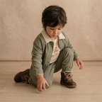 Organic Twill Button Jacket - Olive