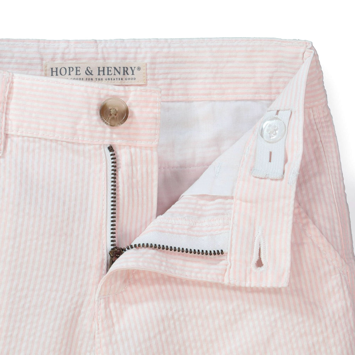 Organic Seersucker Short Pink - Baby