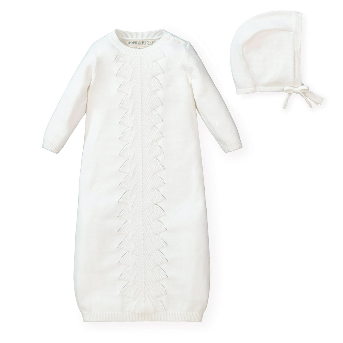 Sweater Gown and Bonnet Set