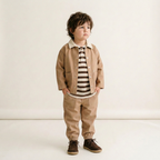 Organic Twill Joggers Pants - Taupe