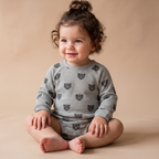 Organic Long Sleeve Bubble Romper - Woodland Bear